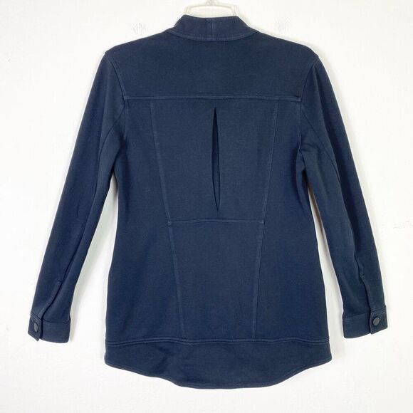 Cabi Around the Clock Black Zip Mandarin Collar Zip Blazer Jacket #5480 Size S - Picture 2 of 7